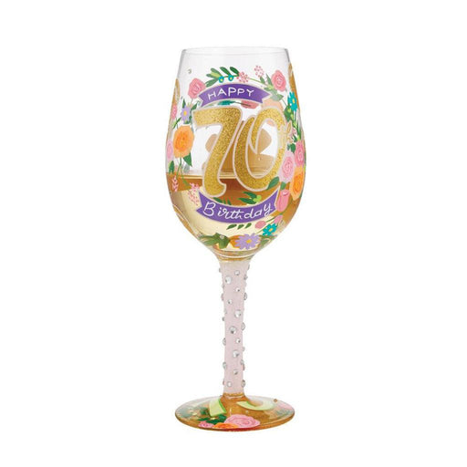 Lolita : Wine Glass Happy 70th Birthday -
