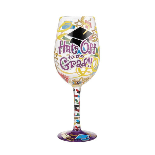 Lolita : Wine Glass Hats off to Grad -