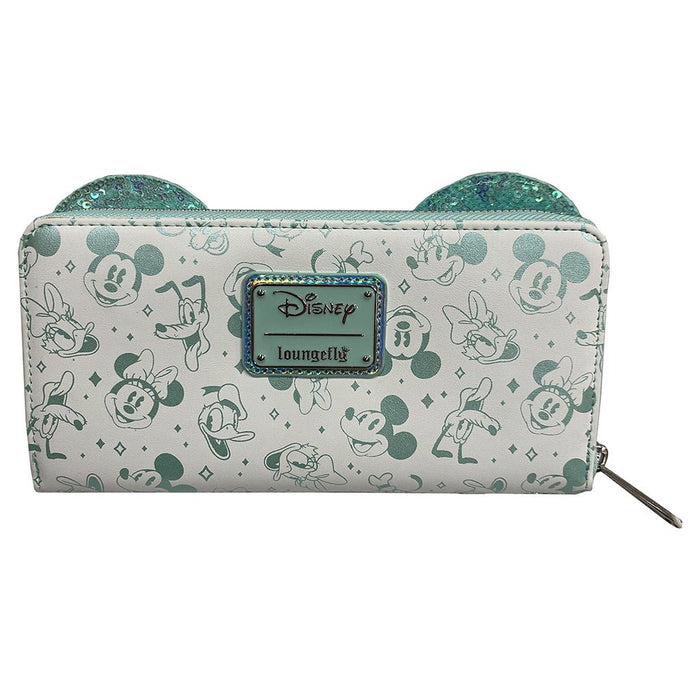 Loungefly : Disney100th Platinum and Wonder Mickey Mouse Zip Around Wallet