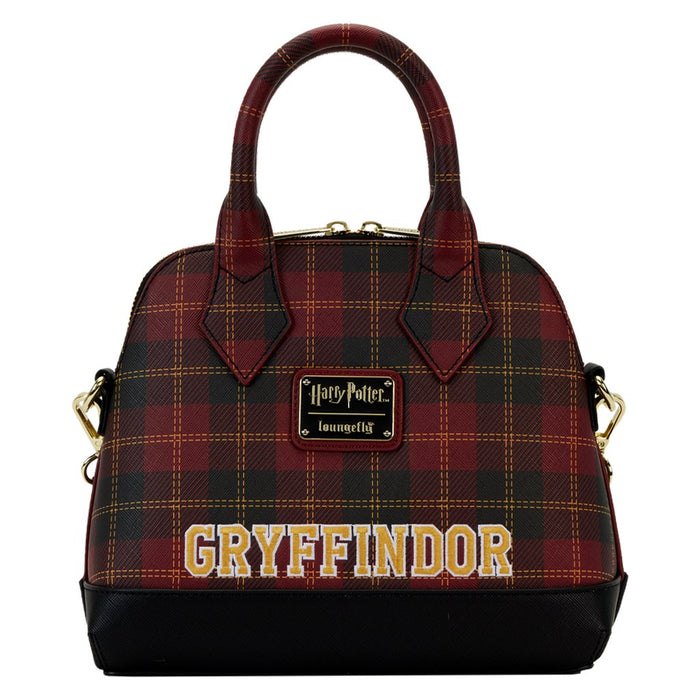 Loungefly : Harry Potter Gryffindor Patch Varsity Plaid Crossbody Bag - Loungefly : Harry Potter Gryffindor Patch Varsity Plaid Crossbody Bag