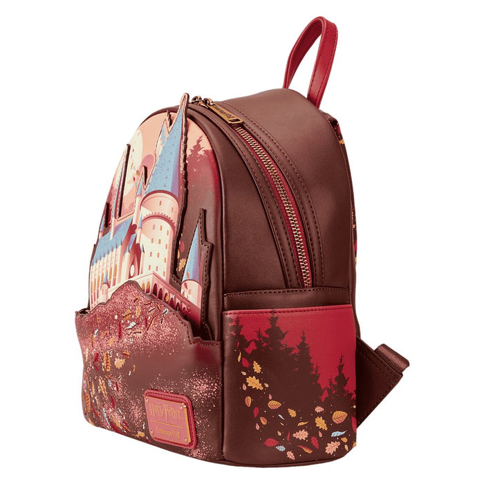 Loungefly : Harry Potter Hogwarts Fall Leaves Mini Backpack - Loungefly : Harry Potter Hogwarts Fall Leaves Mini Backpack