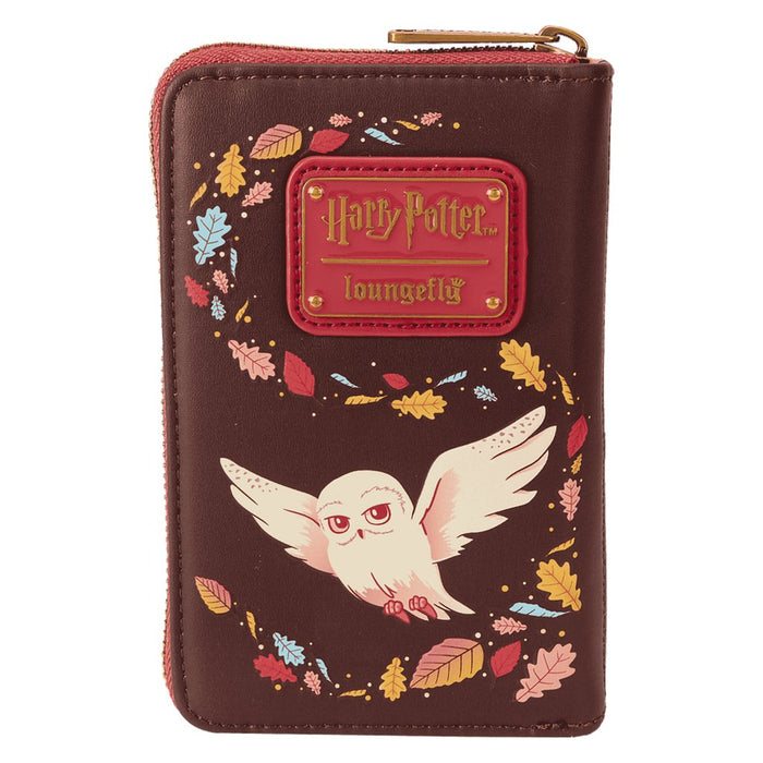 Loungefly : Harry Potter Hogwarts Fall Leaves Zip Around Wallet - Loungefly : Harry Potter Hogwarts Fall Leaves Zip Around Wallet
