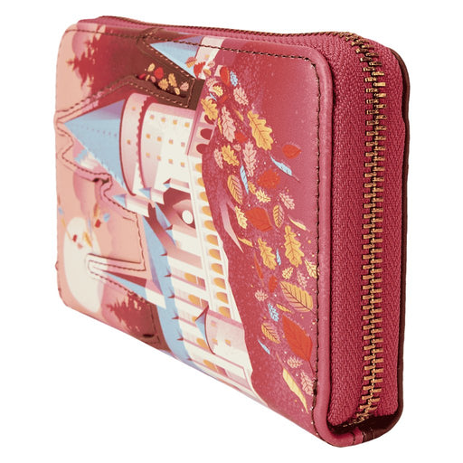Loungefly : Harry Potter Hogwarts Fall Leaves Zip Around Wallet - Loungefly : Harry Potter Hogwarts Fall Leaves Zip Around Wallet
