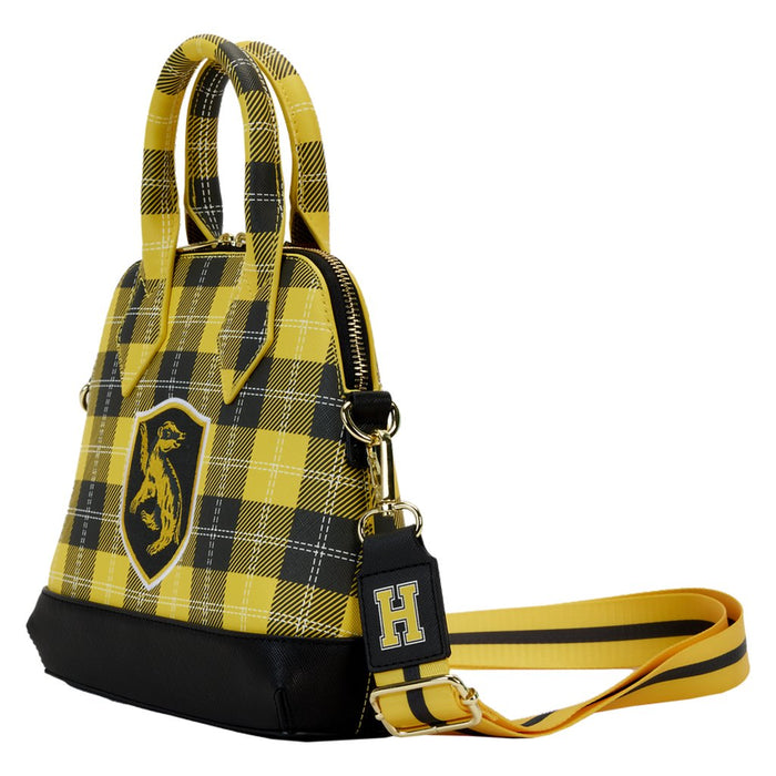 Loungefly WB Harry Potter Varsity Hufflepuff Plaid Crossbody Bag