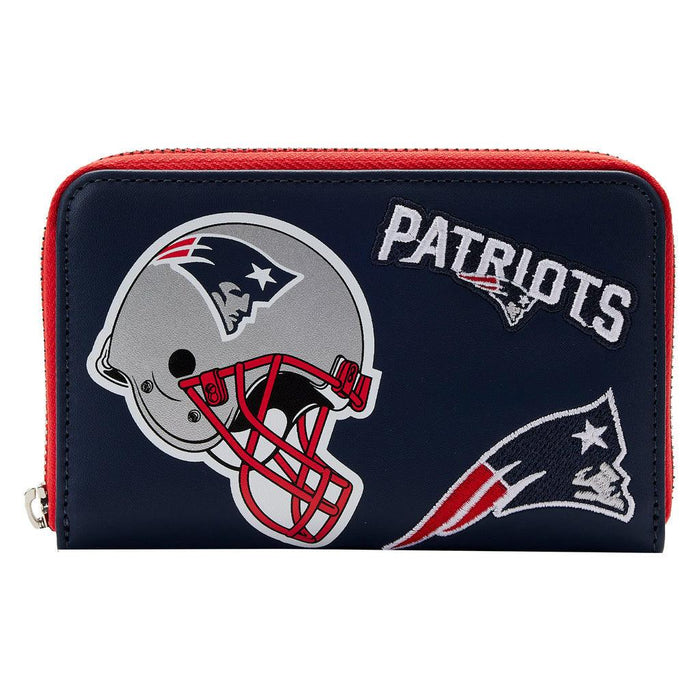 Loungefly : NFL New England Patriots Patches Zip Around Wallet -