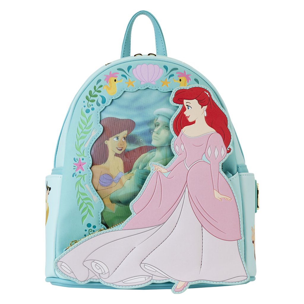 Loungefly Disney The top Little Mermaid Couple Hug Mini Backpack