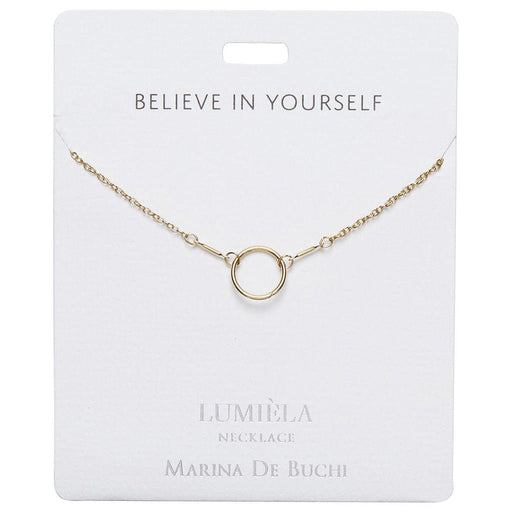 Lumiela Necklace: "believe in yourself" -Circle - Lumiela Necklace: "believe in yourself" -Circle