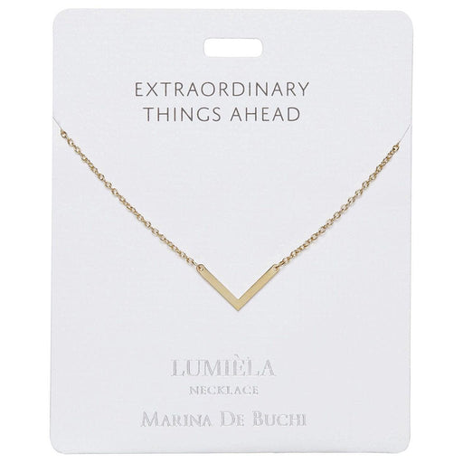 Lumiela Necklace: "extraordinary things ahead" - V bar - Lumiela Necklace: "extraordinary things ahead" - V bar