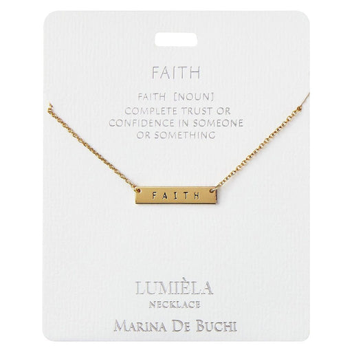 Lumiela Necklace: "faith, complete trust or confidence in someone or something " - Faith - Lumiela Necklace: "faith, complete trust or confidence in someone or something " - Faith