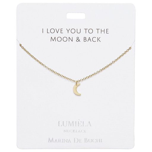 Lumiela Necklace: "I love you to the moon and back " - Crescent Moon - Lumiela Necklace: "I love you to the moon and back " - Crescent Moon