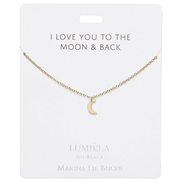 Lumiela Necklace: "I love you to the moon and back " - Crescent Moon - Lumiela Necklace: "I love you to the moon and back " - Crescent Moon