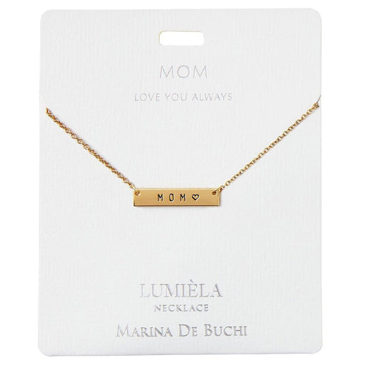 Lumiela Necklace: " mom love you always" -Mom - Lumiela Necklace: " mom love you always" -Mom
