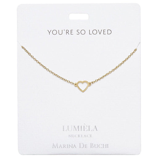 Lumiela Necklace: "you're so loved"- Heart - Lumiela Necklace: "you're so loved"- Heart