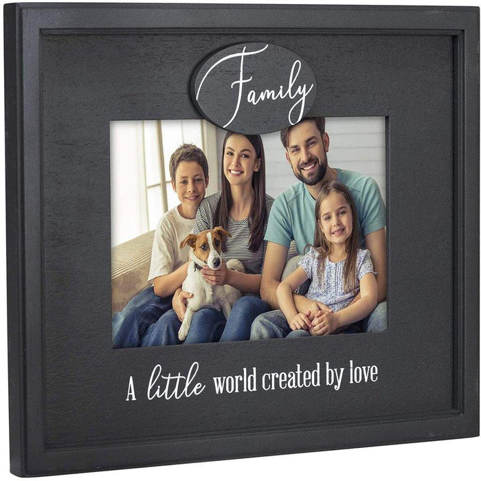 Malden : 4" X 6" "Family Created by Love" Picture frame - Black -