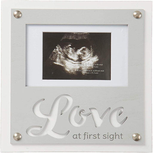 Malden : 4" X 6" "Love at first Sight" Picture frame - White -