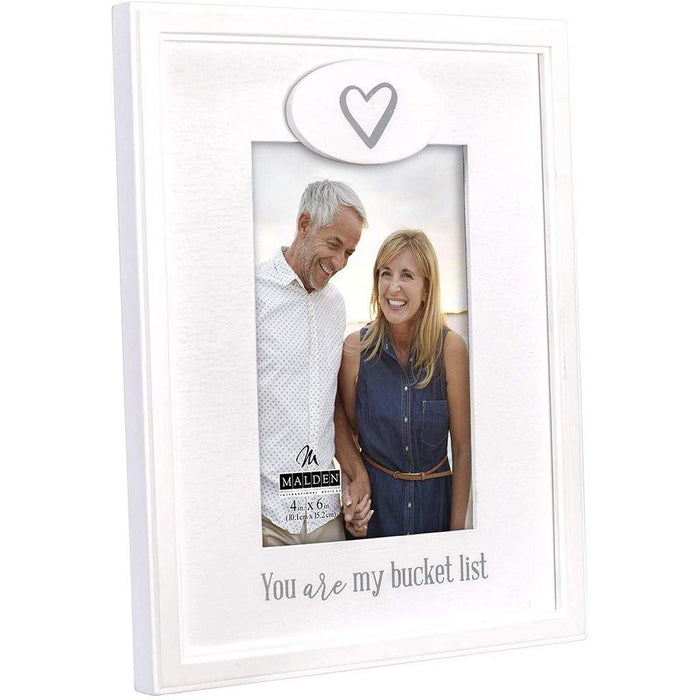 Malden : 4" X 6" "You are My Bucket List" Picture frame - White -