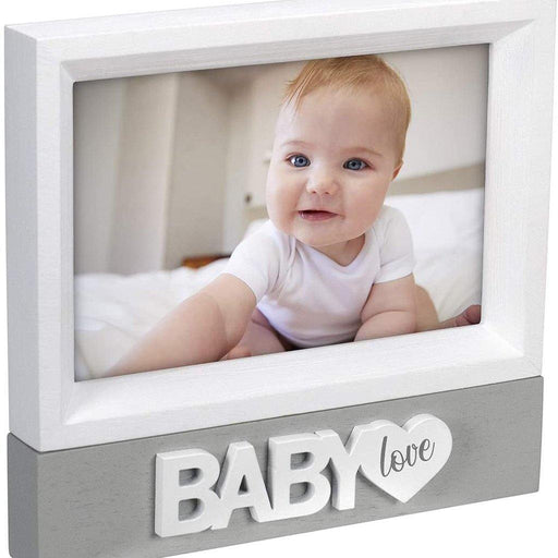 Malden : 4X6 "Baby Love" Picture frame - Light Grey -