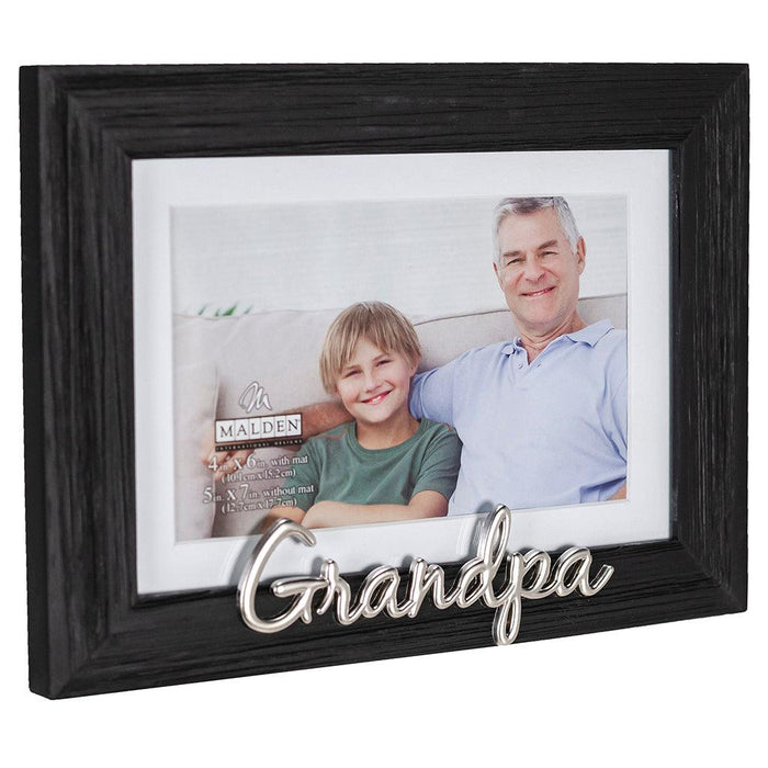 Family 4x6 Photo Frame Lower Case Silver Word