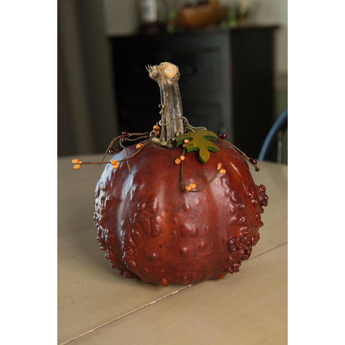 Meadowbrooke Gourds : Textured Pumpkin - Burnt Orange - Meadowbrooke Gourds : Textured Pumpkin - Burnt Orange - Annies Hallmark and Gretchens Hallmark, Sister Stores