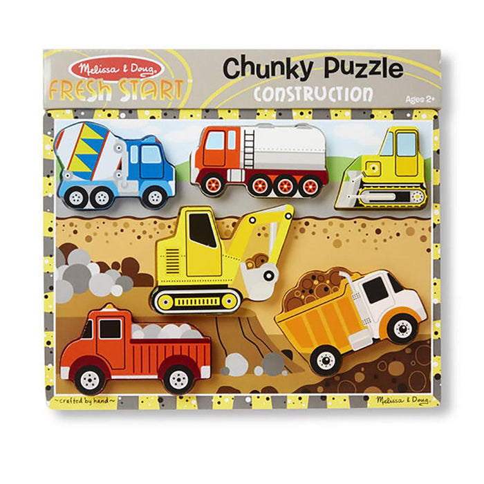 Melissa & Doug : Construction Chunky Puzzle - 6 Pieces -