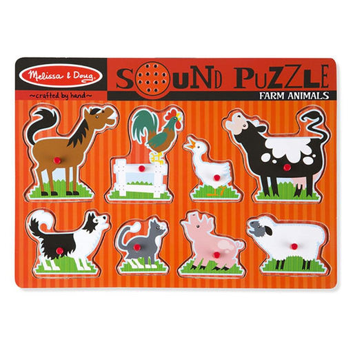 Melissa & Doug : Farm Animals Sound Puzzle - 8 Pieces -