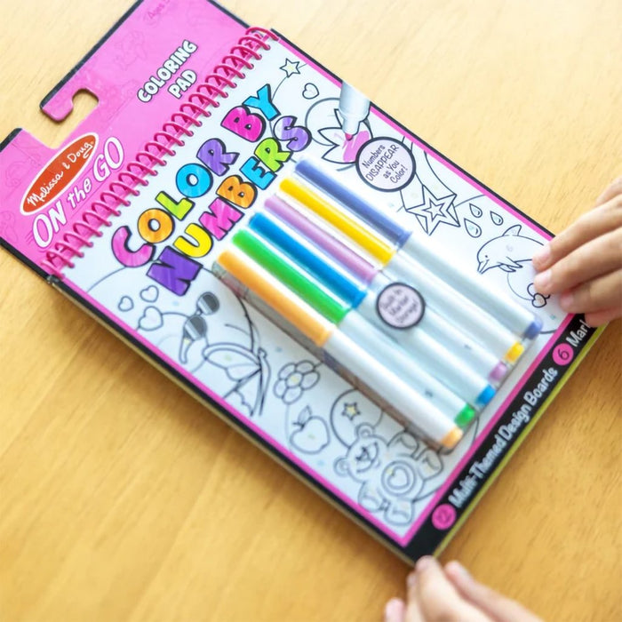 Melissa & Doug : On the Go - Color By Numbers - Boards With 6 Markers - Unicorns, Ballet, Kittens, and More - Melissa & Doug : On the Go - Color By Numbers - Boards With 6 Markers - Unicorns, Ballet, Kittens, and More