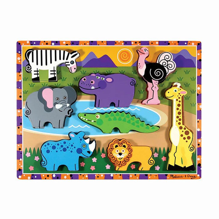Melissa & Doug : Safari Chunky Puzzle - 8 Pieces -