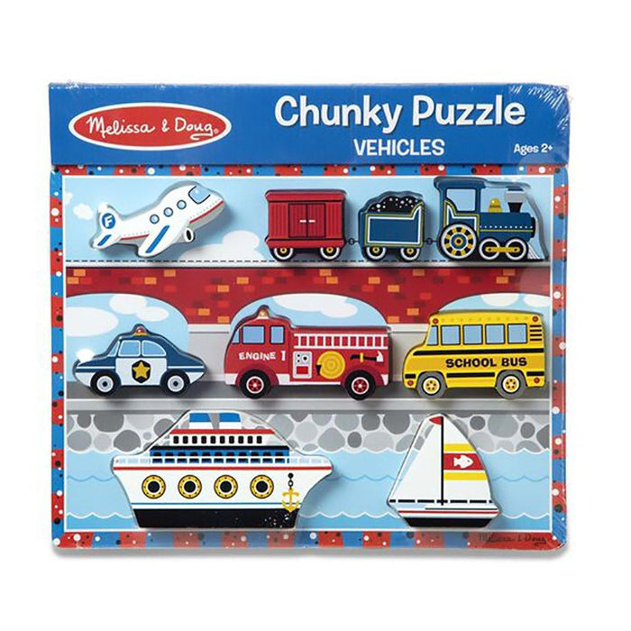 Melissa & Doug : Vehicles Chunky Puzzle - 9 Pieces -