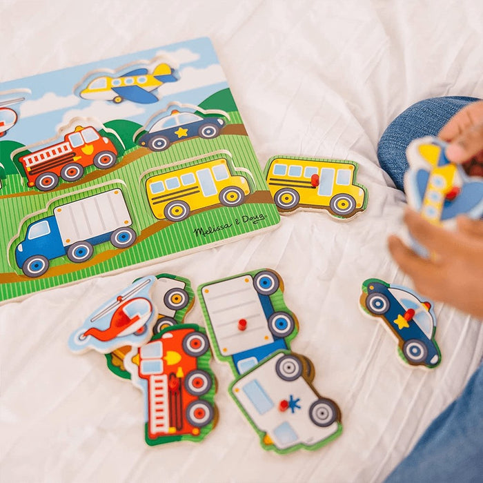 Melissa & Doug : Vehicles Peg Puzzle -