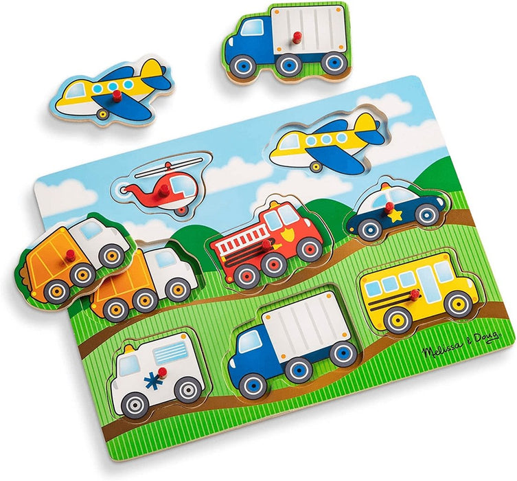 Melissa & Doug : Vehicles Peg Puzzle -