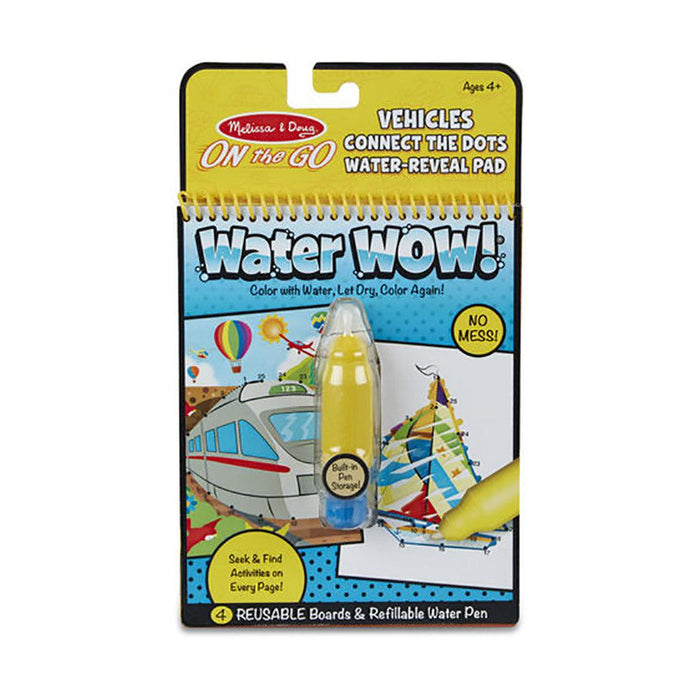 Melissa & Doug : Water Wow! Connect the Dots Vehicles - On the Go Travel Activity -
