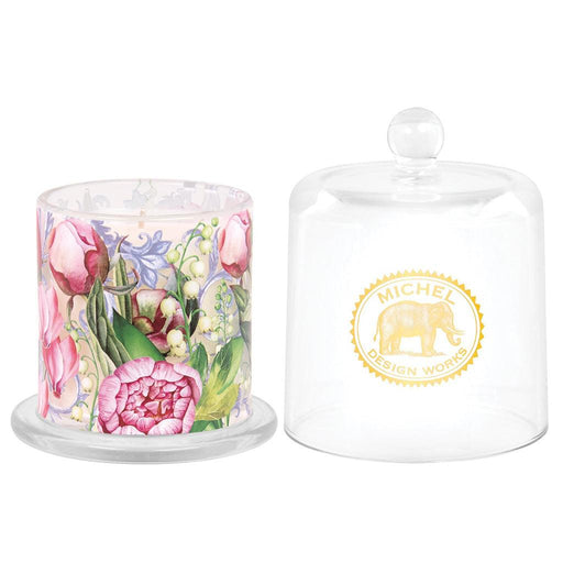 Michel Design Works : Porcelain Peony Scented Cloche Candle -