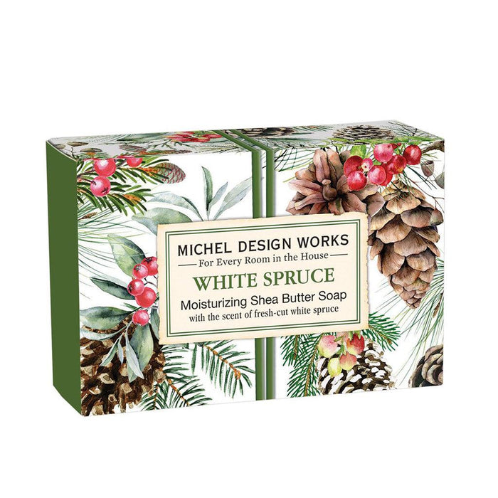 Michel Design Works : White Spruce Boxed Single Soap - Michel Design Works : White Spruce Boxed Single Soap - Annies Hallmark and Gretchens Hallmark, Sister Stores