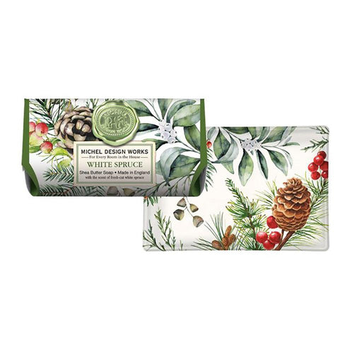 Michel Design Works : White Spruce Large Bath Soap Bar - Michel Design Works : White Spruce Large Bath Soap Bar - Annies Hallmark and Gretchens Hallmark, Sister Stores