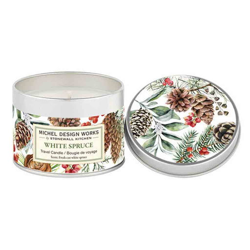 Michel Design Works : White Spruce Travel Candle - Michel Design Works : White Spruce Travel Candle