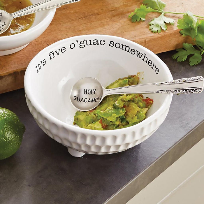 Mud Pie : Ceramic Guacamole Dip Cup & Spoon Set -