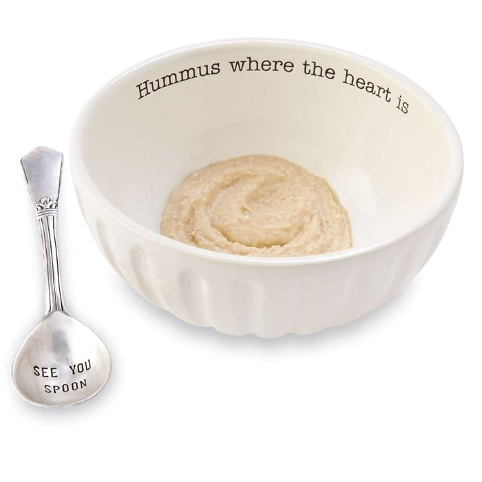 Mud Pie : Hummus Bowl & Spoon Set -