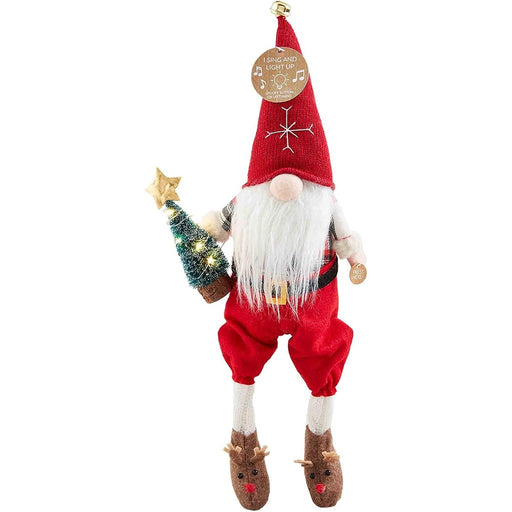 Mud Pie : Singing Christmas Gnome, Tree, 4" x 9". - Mud Pie : Singing Christmas Gnome, Tree, 4" x 9".