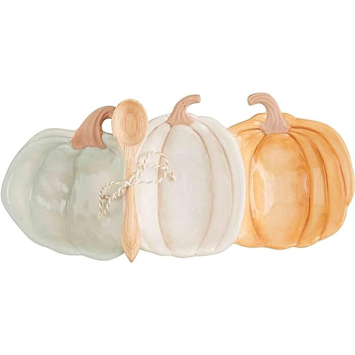 Mud Pie : Triple Pumpkin Tidbit Dish and Spoon Set - Mud Pie : Triple Pumpkin Tidbit Dish and Spoon Set