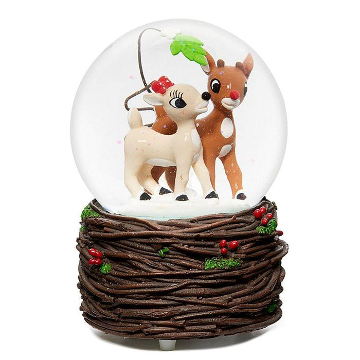 Musical Rudolph & Clarice Mistletoe Glitterdome - Musical Rudolph & Clarice Mistletoe Glitterdome - Annies Hallmark and Gretchens Hallmark, Sister Stores