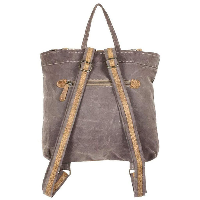 Myra Bag : Daisy Delight Upcycled Canvas Backpack -
