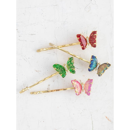 Natural Life : Bobby Pins, Set of 4 - Butterfly -