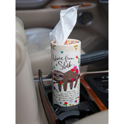 Natural Life : Car Tissues, Set of 3 - Advice From a Sloth - Natural Life : Car Tissues, Set of 3 - Advice From a Sloth