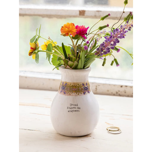 Natural Life : Catalina Ceramic Bud Vase - Spread Kindness - Natural Life : Catalina Ceramic Bud Vase - Spread Kindness