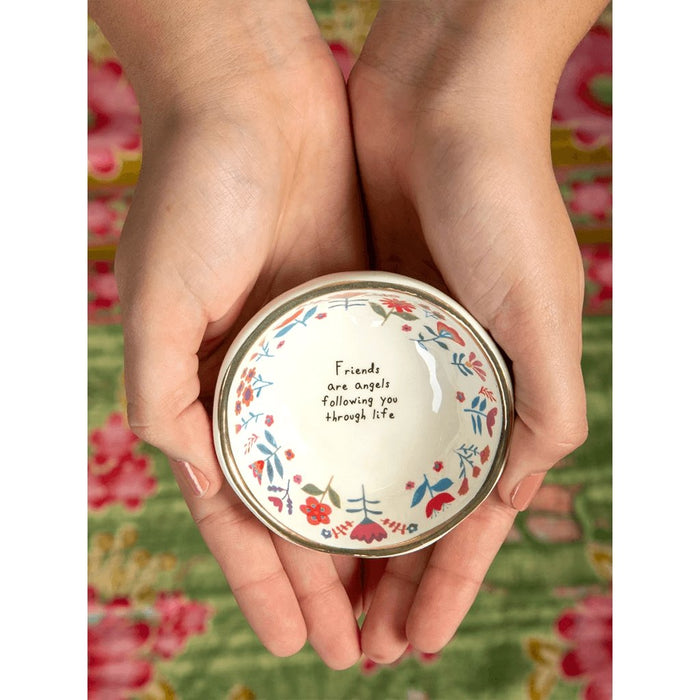 Natural Life Antiqued Trinket Bowl - I Love That You're My Sister