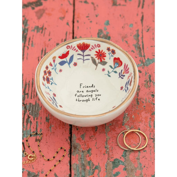Natural Life : Ceramic Giving Trinket Bowl - Friends Are Angels -