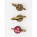 Natural Life : Embroidered Button Hair Clips, Set of 3 - Natural Life : Embroidered Button Hair Clips, Set of 3