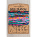 Natural Life : Full Boho Bandeau Headband - Blue Pink Border -