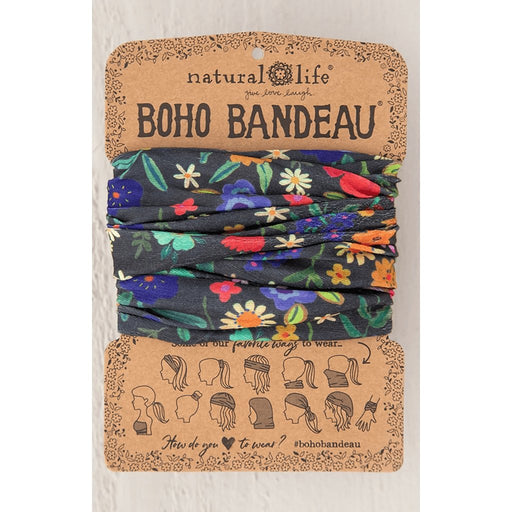 Natural Life : Full Boho Bandeau Headband - Multi Wildflowers -