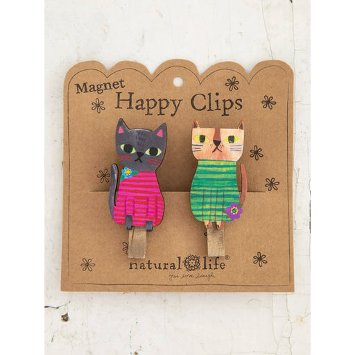 Natural Life : Magnet Bag Clips, Set of 2 - Cat - Natural Life : Magnet Bag Clips, Set of 2 - Cat